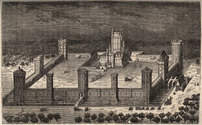 17. yüzyılda Vincennes kalesi - - Victor Duruy (1811-1894) tarafından “Histoire de France”da gravür - 1882 by French School