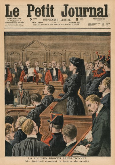 Sansasyonel bir davanın sonu, Marguerite Steinheil kararı dinliyor, 