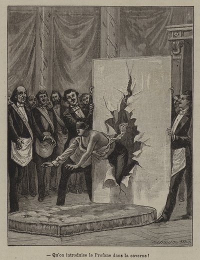 Adayın mağaraya girişi (gravür) by French School