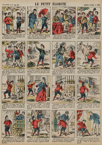 Küçük egoist (renkli gravür) by French School