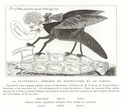 Çekirge, yıkım ve kıtlığın simgesi by French School