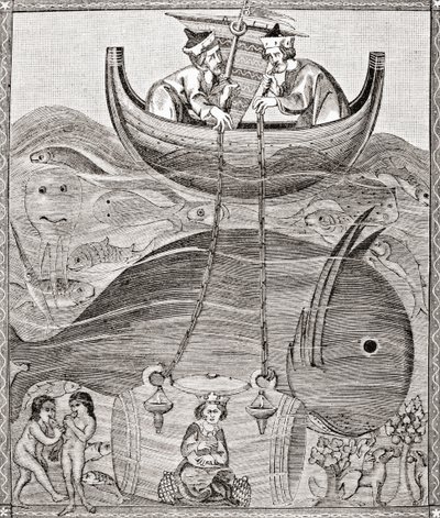 Paul Lacroix pub'ın Orta Çağ'da Bilim ve Edebiyat'tan Orta Çağ kavramlarına göre deniz dünyası. Londra 1878 by French School