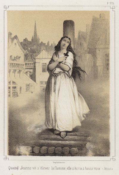 Joan of Arc'ın şehitliği (lito) by French School