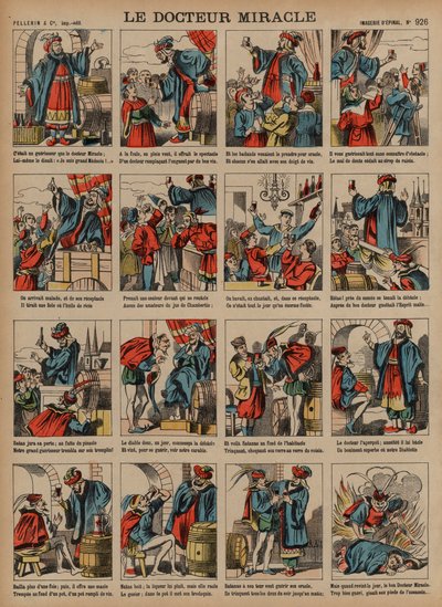 Mucize doktor (renkli gravür) by French School