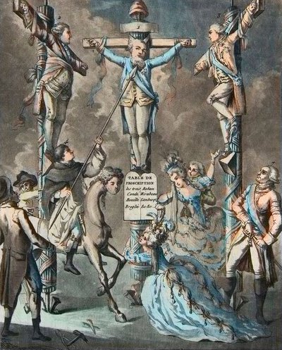 Yeni calvary, Louis XVI isyanlarla çarmıha gerildi - 2. ve 3. Mösyö (Louis Stanislas Xavier, Provence Kontu (1755-1824), Louis XVIII) ve Artois Kontu (Charles Philippe (1757-1836) Charles X), Kral