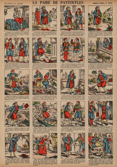 Bir çift terlik (renkli gravür) by French School