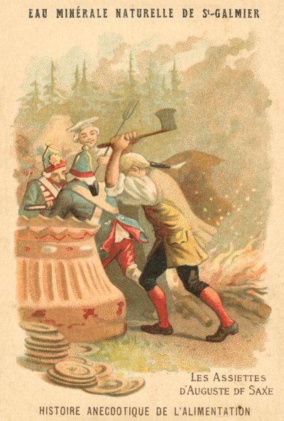 Saksonya Ağustos plakaları (chromolitho) by French School