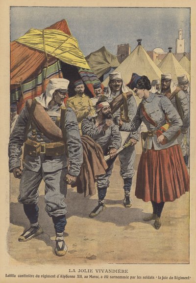 Güzel vivandiere (renkli taş) by French School