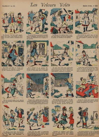 Soyguncular soyuldu (renkli gravür) by French School
