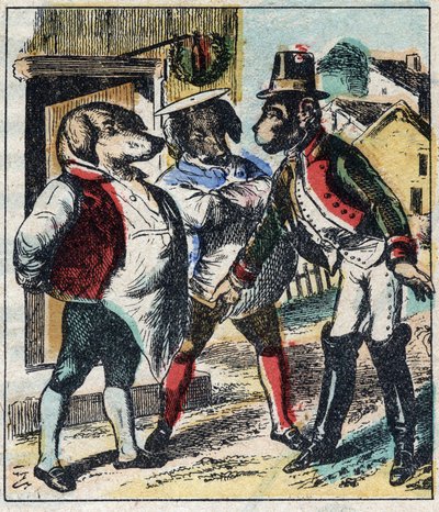 Hasta aslan ve tilki. Jean de La Fontaine