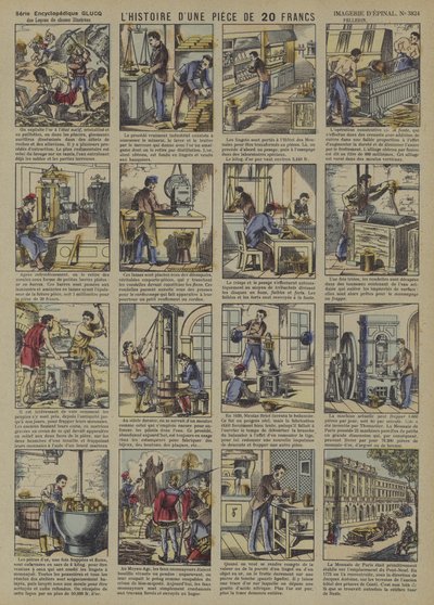 20 Franklık bir madeni paranın hikayesi (renkli taş) by French School