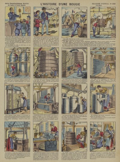 Bir mumun hikayesi (renkli lito) by French School