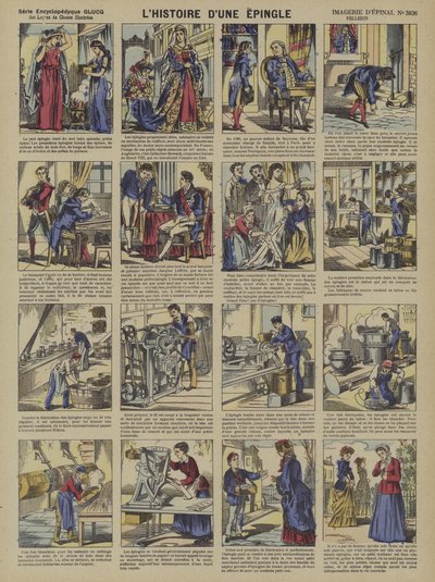 Bir çengelli iğnenin hikayesi (renkli taş) by French School