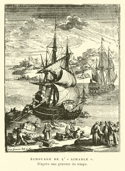 lAimable, Matagorda Bay, Teksas, 1685 by French School