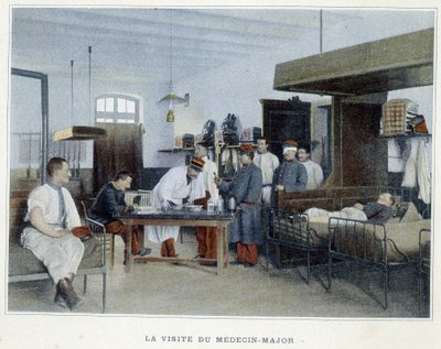 Binbaşı doktorun ziyareti - “” Militaire Albümü”nde - piyade: iç hizmet by French School