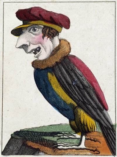 Karikatürde akbaba, “uçucu karakter” karakterinin incelenmesi sd. 19, popüler görüntüler. by French School
