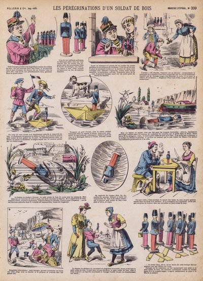 Tahta bir askerin gezintileri (renkli taş) by French School