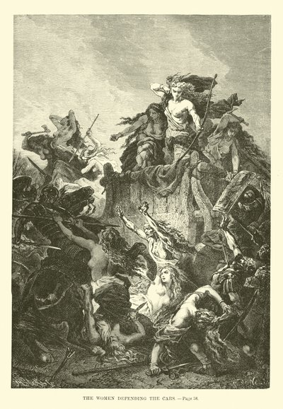 Arabaları savunan kadınlar by French School