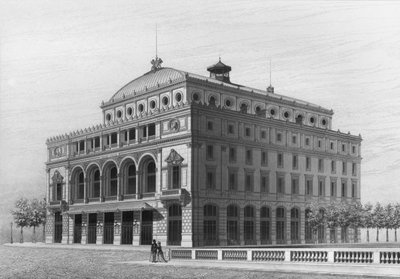 Tiyatro Lyrique, şimdi Theatre de la Ville, Place du Chatelet, Paris by French School