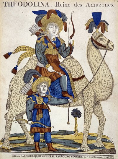 Theodolina, Amazon Kraliçesi. Epinal'in görüntüsü by French School