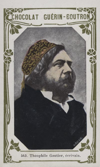 Theophile Gautier, ecrivain (renkli fotoğraf) by French School
