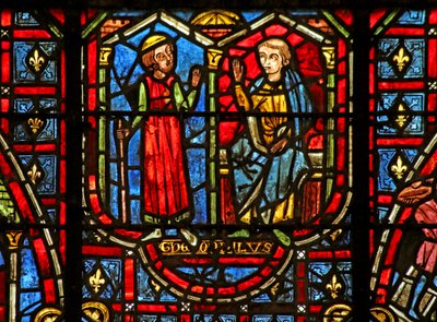 Theophilus bir kilise inşa ediyor by French School