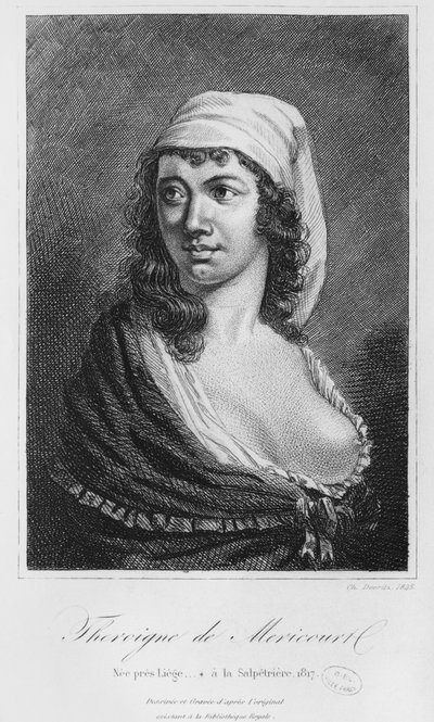 Theroigne de Mericourt, Charles Devrits tarafından kazınmış (19. yüzyıl) 1845 by French School