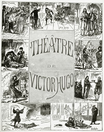 Victor Hugo Tiyatrosu, 19. Yüzyıl (bw gravürü) by French School