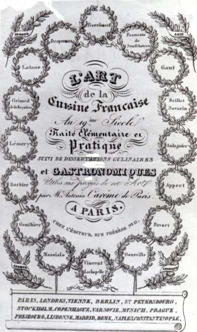 LArt de la Cuisine Francaise vol. III, Antonin Careme, 1834