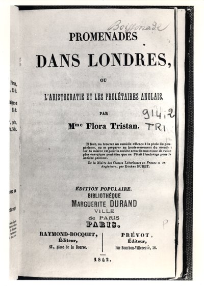 Flora Tristan (1803-44) tarafından yazılan Promenades dans Londres
