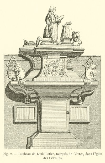 Louis Potier Mezarı, Marquis de Gesvres, Celestins kilisesinde by French School