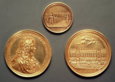 Üst: Recto = Les Revues, 1680, Thomas Bernard; Altta: verso = Louis XIV