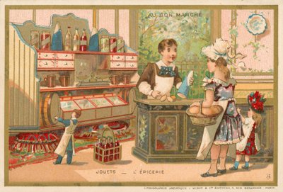 Oyuncaklar - bakkal dükkanı (chromolitho) by French School
