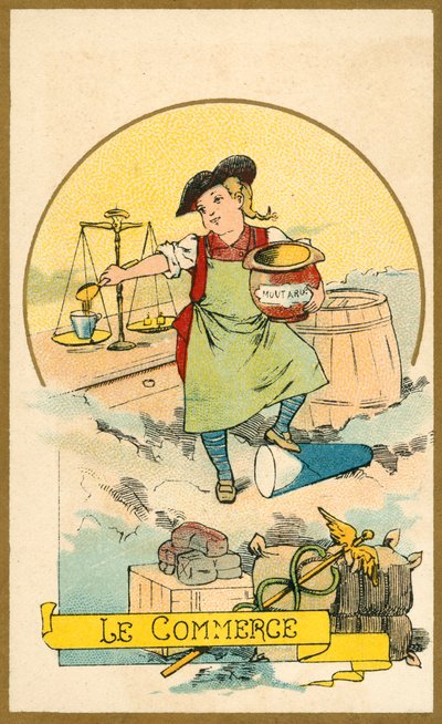 Ticaret (chromolitho) by French School