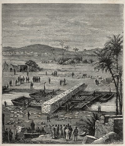 Ptolemee Philadelph (Ptolemaios Philadelphos) (Ptolemee II) dikilitaşının Nil üzerinde İskenderiye