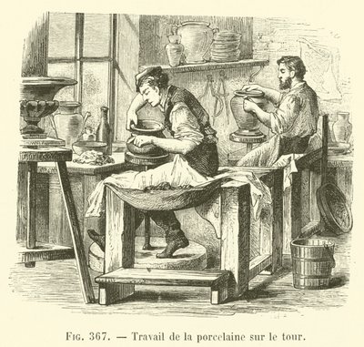 Tornada porselen işçiliği (gravür) by French School