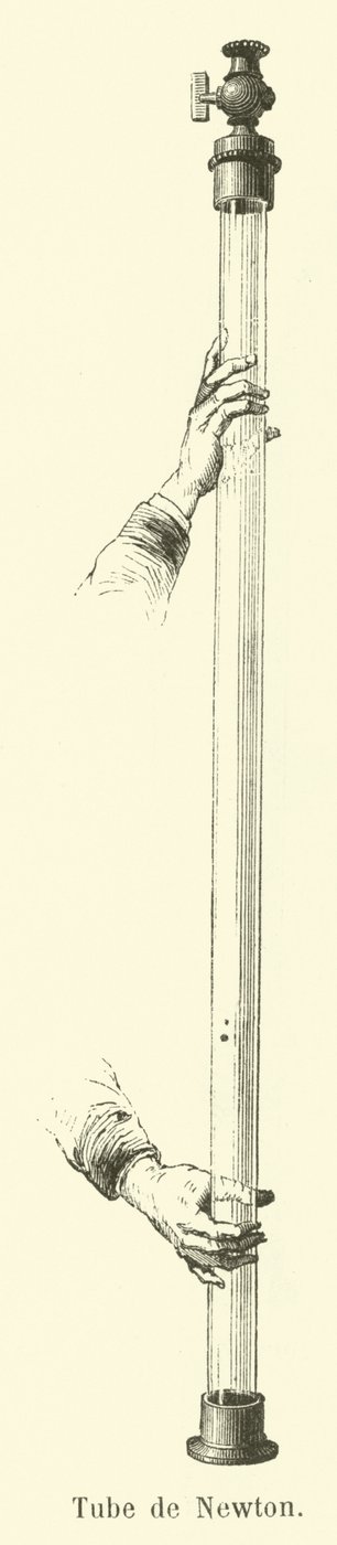 Isaac Newton'un Tüpü (gravür) by French School