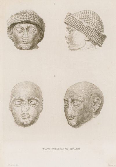 İki Keldani Kafası by French School
