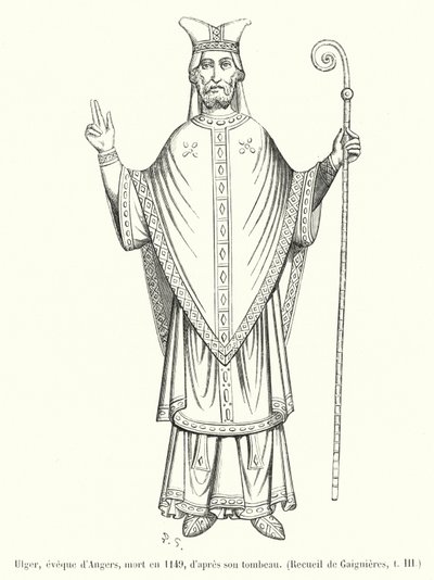 Angers piskoposu Ülger, mezarına göre 1149