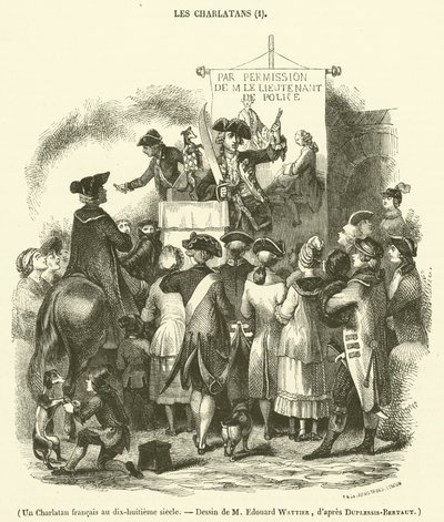 Onsekizinci Yüzyılda Bir Fransız Şarlatanı (gravür) by French School
