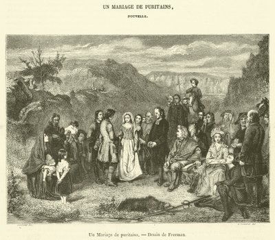 Bir Püriten Düğünü (gravür) by French School
