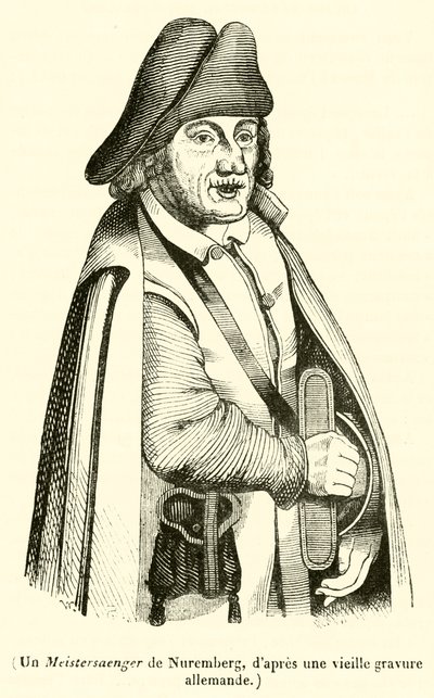 Un Meistersinger de Nürnberg (gravür) by French School