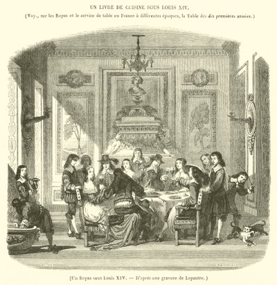 Louis XIV Altında Bir Yemek (gravür) by French School