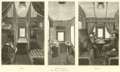 Un Wagon-Lit (gravür) by French School