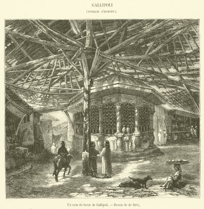Gelibolu çarşısından bir köşe (gravür) by French School