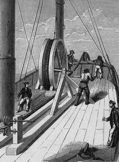 Dover ve Calais arasında su altı telgraf kablosu 25 Aralık by French School