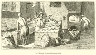 On sekizinci yüzyılda bir fırın by French School