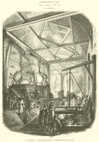 Dökümhane (gravür) by French School