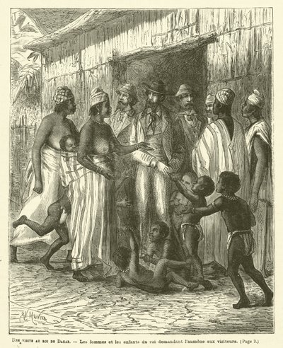 Dakar Kralına Bir Ziyaret (gravür) by French School