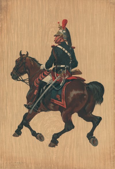 At sırtında kimliği belirsiz asker by French School